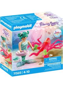 Konstruktions-Spielset Playmobil "Meerjungfrau mit Farbwechselkrake (71503), Princess Magic", bunt, Spielbausteine, Kinder, Kunststoff, Konstruktions-Spielset, Made in Europe