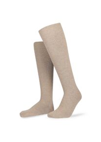 Kniestr&uuml;mpfe Hudson "Kniestrumpf Relax Cotton", Herren, Gr. 43-44, beige (beigemeliert 0723), Obermaterial: 97% Baumwolle CO. 3% Elasthan EL., Socken Kniestr&uuml;mpfe
