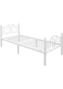 Metallbett OTTO HOME "LUND Landhausbett Bett M&auml;rchenbett Prinzessinbett", wei&szlig;, wei&szlig;, wei&szlig;, B:93cm H:96cm L:209cm, Betten, Metallbett, Tr&auml;ume wie im M&auml;rchen: Dein romantisches Metallbett in 2 Breiten