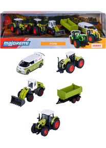Spielzeug-Traktor Majorette "Claas Farm 5 Pieces Giftpack", bunt, Spielzeugfahrzeuge, KinderT:7,5cm, Metall, Spielzeug-Traktor, T:7,5cm