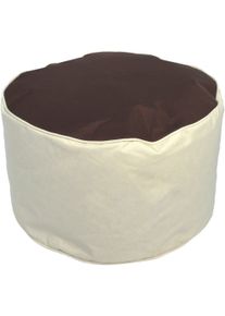 Sitzsack Kinzler "Sitzhocker BICO", braun (dunkelbraun,natur), B:53cm H:32cm, Polyester, Sitzs&auml;cke, Sitzsack, zweifarbig, Outdoor geeignet, ideal im Wohnzimmer & Kinderzimmer