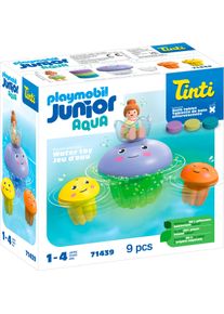 Konstruktions-Spielset Playmobil "Bunte Quallenfamilie, inkl. 3 Tinti-Badetabletten (71439)", bunt, Spielbausteine, Baby, Kunststoff, Konstruktions-Spielset, JUNIOR AQUA & Tinti; Made in Europe
