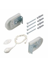 Sichtschutzbefestigungen Zubeh&ouml;r-Set Liedeco Gr. 1, wei&szlig;, &Oslash;:2,5cm, Kunststoff, Metall, Sichtschutzbefestigungen, Sichtschutzbefestigungen Zubeh&ouml;r-Set, Tr&auml;ger, Mittelzug