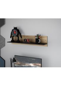 Wandregal FORTE "Lya", braun (mauvella eiche, cabezone eiche), B:110cm H:25cm T:22,9cm, Holzwerkstoff, Regale, Wandregal, Modernes Wandboard, einfache Montage