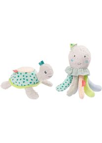 babyFEHN Badespielzeug FEHN "Plansch & Play, Badetier Oktopus und Bade-Schwamm Schildkr&ouml;te", bunt, Wasserspielzeuge, Baby, Polyester, Badespielzeug