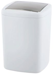 Kosmetikeimer Wenko "Barcelona", wei&szlig;, B:20,5cm H:28,5cm T:20,5cm, Kunststoff, M&uuml;lleimer, Kosmetikeimer, mit Schwingdeckel, 6 Liter