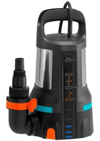 Klarwasserpumpe Gardena "Tauchpumpe 11000 Aquasensor, 9034-20", blau (grau, silberfarben, t&uuml;rkis), B:23,4cm H:39cm L:27,5cm, Pumpen, Klarwasserpumpe, 11000 l/h max. F&ouml;rdermenge