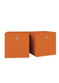 Faltbox Vcm "2er Set Faltbox Klappbox Aufbewahrungsbox Boxas", orange, B:27cm T:27cm, Aufbewahrungsboxen, Faltbox