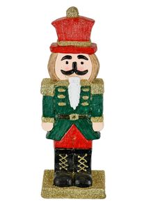 Dekofigur I.GE.A. "Nussknacker", bunt (gr&uuml;n), B:8cm H:26cm, Terrakotta, Dekofiguren, Dekofigur, Dekofigur Statue Deko M&auml;nnchen Weihnachtsdeko