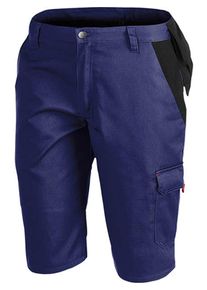 K&Uuml;BLER Arbeitsbundhose K&Uuml;BLER "Short", Herren, Gr. 50, EURO, blau (marineblau, schwarz), Obermaterial: 65% Polyester PES. 35% Baumwolle CO., Hosen Arbeitsbundhose