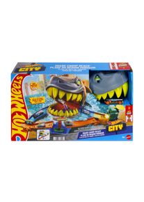 Hotwheels Autorennbahn HOT WHEELS "Hot Wheels City Shark Beach", bunt, Autorennbahnen, KinderB:46cm H:12cm T:35,5cm, Kunststoff, Autorennbahn, B:46cm H:12cm T:35,5cm