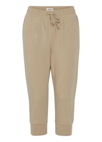 Caprihose oxmo "Caprihose OXOdda", Damen, Gr. XL, N-Gr, beige (dune), Obermaterial: 95% Baumwolle CO. 5% Elasthan EL., Hosen Caprihose