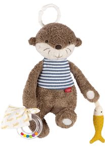 babyFEHN Greifspielzeug FEHN "Otter Theo, Activity-Otter", braun, Greifspielzeug, BabyB:16cm H:30cm, Greifspielzeug, zur Befestigung an Kinderwagen, Babyschale oder Bett, B:16cm H:30cm