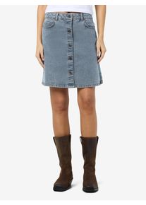 Jeansrock Noisy may "NMRONNIE NW A SHAPE SKIRT VI375LB NOOS", Damen, Gr. S (36), blau (light blau denim), Denim/Jeans, Obermaterial: 75% Baumwolle, 18% Polyester, 6% Viskose, 1% Elasthan, unifarben, ausgestellt kurz, R&ouml;cke Jeansrock