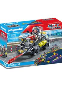 Konstruktions-Spielset Playmobil "SWAT-Multi-Terrain-Quad (71147), My Action Heroes", bunt, Spielbausteine, Kinder, Kunststoff, Konstruktions-Spielset, Made in Europe