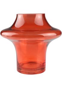 Dekovase AM Design "Vibrant orangefarbene Glasvase", orange, B:20cm H:20cm, Glas, Vasen, Dekovase, f&uuml;r einen fr&ouml;hlichen Akzent