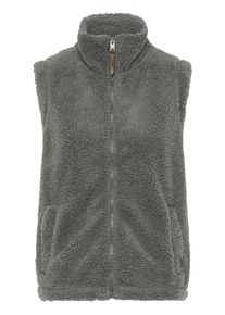Fleeceweste oxmo "Fleeceweste OXBerina", Damen, Gr. XL, grau (castlerock), Obermaterial: 100% Polyester PES., Westen Fleeceweste