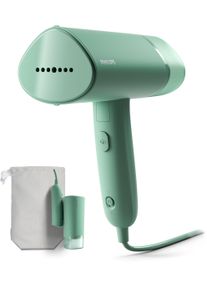 Philips Dampfb&uuml;rste "STH3010 "Traveller", 100 ml abnehmbarer Wassertank", blau (t&uuml;rkis), B:16,7cm H:9,4cm T:21,9cm, B&uuml;geleisen, kompakter und einklappbarer Steamer, Aufbewahrungstasche inkl., Dampfb&uuml;rste