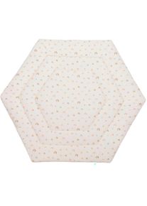Laufgittereinlage fillikid "6-eck Jersey", beige (rainbow beige), Bezug: 100% Baumwolle. F&uuml;llung: 100% Polyester, Bettnestchen, Laufgittereinlage