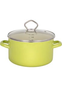 Kr&uuml;ger Fleischtopf KR&Uuml;GER "Juist", gr&uuml;n (pastell, gr&uuml;n), B:16cm H:10cm L:22cm &Oslash;:16cm, T&ouml;pfe, Fleischtopf, Induktionsgeeignet