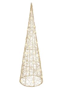 LED-Dekofigur I.GE.A. "LED-Pyramide", gold, B:18cm H:60cm, Draht, Dekofiguren, LED-Dekofigur, Dekofigur Weihnachtspyramide Weihnachtsdeko Weihnachtsbaum Christbaum