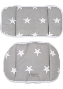 Sitzverkleinerer Roba "Little Stars", grau (grau, wei&szlig;), Kinder-Sitzauflagen, Sitzverkleinerer