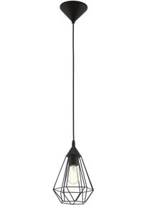 Eglo Pendelleuchte "TARBES H&auml;ngeleuchte, Pendellampe, Vintage, Retro, Stahl, schwarz E27", schwarz, 1, &Oslash; 17,5cm, Leuchten, Wohnzimmerlampe, Esstischlampe, Drahtgeflecht, 1 flammig, 110x17,5cm, Pendelleuchte
