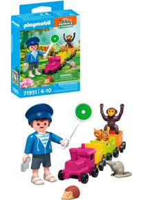 Konstruktions-Spielset Playmobil "Kleine Lokausfahrt (71951), Animals & Friends", bunt, Spielbausteine, Kinder, Kunststoff, Konstruktions-Spielset, Made in Europe