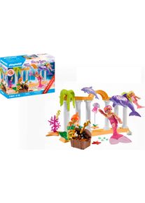 Konstruktions-Spielset Playmobil "Meerjungfrauen-Schatz mit Delfinen (71861), Princess Magic", bunt, Spielbausteine, Kinder, Kunststoff, Konstruktions-Spielset, Made in Europe