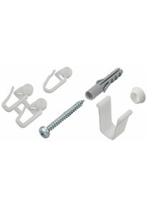 Sichtschutzbefestigungen Zubeh&ouml;r-Set Liedeco "f&uuml;r 2-3-l&auml;ufige Gardinenschienen" Gr. 1, wei&szlig;, 2 l&auml;ufig, Kunststoff, Metall, Sichtschutzbefestigungen, Sichtschutzbefestigungen Zubeh&ouml;r-Set