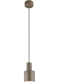 Trio LEUCHTEN Pendelleuchte "AGUDO, H&auml;ngelampe 1-flammig, exkl 1xE27 max 10W, h&ouml;henverstellbar", grau (taupe), 1, &Oslash; 12cm H: 150cm, 1 Stk., Leuchten, H&auml;ngelampe &Oslash; 12cm, bis max 150cm Abh&auml;ngung, K&uuml;che Esszimmer Wohnzimmer, Pendelleuchte