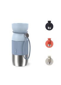 Thermobecher Emsa "beYou Cup", blau, B:7,4cm H:18,7cm &Oslash;:7,4cm, Edelstahl, Polypropylen, Silikon, Trinkgef&auml;&szlig;e, Thermobecher, 0,36 Liter, aromatischer Trinkgenuss, 100% dicht, mit Trageband