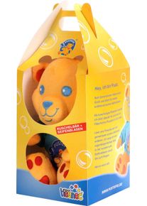 Kuscheltier Heunec "B&auml;r Pusti inklusive Pustefix Seifenblasen", gelb, Pl&uuml;schfiguren, KinderH:22cm, Polyester, Kuscheltier, H:22cm