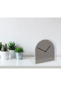 Tischuhr queence "Helene", grau, Tischuhren, Tischuhr, Tisch, Uhr, modern, ger&auml;uschlos