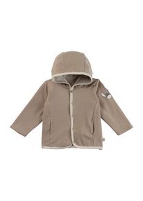Collegejacke Sterntaler "Baby Wendejacke P&uuml;nktchen", Kinder, Gr. 86, beige (sand), Obermaterial: 95% Baumwolle CO. 5% Elasthan EL., Jacken Collegejacke