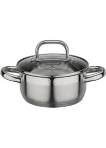 Bratentopf GSW "Fogo", silber (edelstahlfarben), H:7,5cm &Oslash;:16cm, T&ouml;pfe, Bratentopf, Induktion