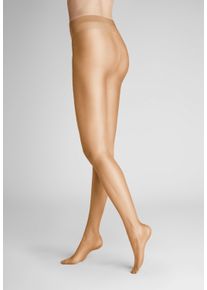 Feinstrumpfhose Hudson "Strumpfhose Simply Shine 15 2-Pack", Damen, Gr. 42-44, braun (make, up 0019), Obermaterial: 90% Polyamid PA. 10% Elasthan EL., Strumpfhosen Feinstrumpfhose