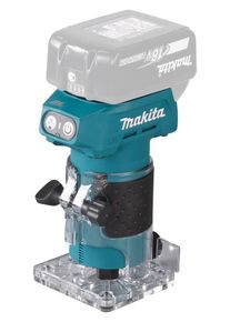 Akku-Fr&auml;se Makita "Kantenfr&auml;ser &raquo;DRT52Z&laquo; 6 mm, 30.000 min⁻&sup1;, ohne Akku und Ladeger&auml;t", blau (t&uuml;rkis), B:90mm H:220mm L:134mm, Fr&auml;smaschinen, Akku-Fr&auml;se, leichte b&uuml;rstenlose Akku-Kantenfr&auml;se f&uuml;r Tischler und Hobbyhandwerker