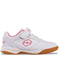 Hallenschuh Lotto, Jungen, Gr. 27, wei&szlig; (wei&szlig;, fr.pink), Kunstfaser, Synthetik, mehrfarbig, Schuhe Hallenschuh, - in kinderfu&szlig;gerechter Passform