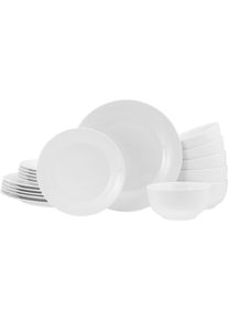 Teller-Set Creatable "BASE Wei&szlig;, Teller Set 18-tlg.", wei&szlig;, 18, Porzellan, Geschirr-Sets, Teller-Set, Klassisch, Zeitlos, Der Allesk&ouml;nner