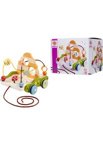 Nachziehfahrzeug Eichhorn "Nachziehwagen", bunt, Nachziehspielzeug, BabyB:20cm L:19cm, Holz, Silikon, Nachziehfahrzeug, B:20cm L:19cm