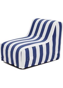 Loungesessel Jahnke "AIR LOUNGE", wei&szlig; (navy blau, wei&szlig; gestreift), B:60cm H:70cm T:90cm, Sessel, Loungesessel, aufblasbar, Indoor & Outdoor, 60 cm Sitztiefe