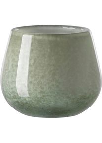 Tischvase Fink "MARLY", gr&uuml;n (hellgr&uuml;n), H:11cm &Oslash;:13,5cm, Glas, Vasen, Tischvase, Dekovase, Blumenvase, Windlicht, Vase aus Glas