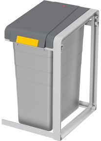M&uuml;lltrennsystem Hailo "ProfiLine &Ouml;ko XL", grau, B:35,3cm H:56cm T:39,5cm, Kunststoff, M&uuml;lleimer, M&uuml;lltrennsystem, 38 Liter, grau, Kunststoff Inneneimer