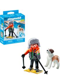 Konstruktions-Spielset Playmobil "Wanderer mit Bernhardiner (71741), Playmobil My Life", bunt, Spielbausteine, Kinder, Kunststoff, Konstruktions-Spielset