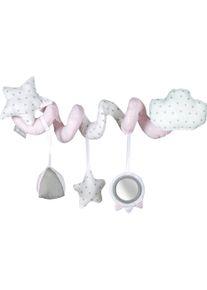 Greifspielzeug Roba "Activtiy Spirale Kleine Wolke, rosa", rosa (rosa, wei&szlig;), Greifspielzeug, BabyL:58cm, Baumwolle, Greifspielzeug, L:58cm