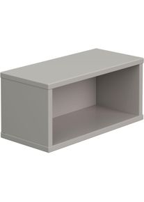 Wandregal Paidi "Wandbox L/H", grau (kieselgrau), B:40cm H:18,5cm T:18,7cm, Holzwerkstoff, Regale, Wandregal, viele Farbvarianten, l&auml;ngs und hochkant montierbar