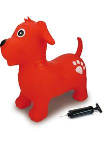 H&uuml;pftier Jamara "Hund", rot, H&uuml;pfspielzeug, BabyB:29cm H:46cm T:54cm, Kunststoff, H&uuml;pftier, inkl. Luftpumpe, B:29cm H:46cm T:54cm