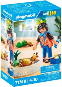 Konstruktions-Spielset Playmobil "Schildkr&ouml;ten-Terrarium (71748), Playmobil My Life", bunt, Spielbausteine, Kinder, Kunststoff, Konstruktions-Spielset