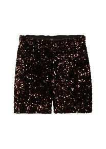 Shorts Zero "Shorts mit Pailletten", Damen, Gr. 38, EURO, schwarz (schwarzbraun), Obermaterial: 95% Polyester COOLMAX PES(Coolmax). 5% Elasthan EL., Hosen Shorts